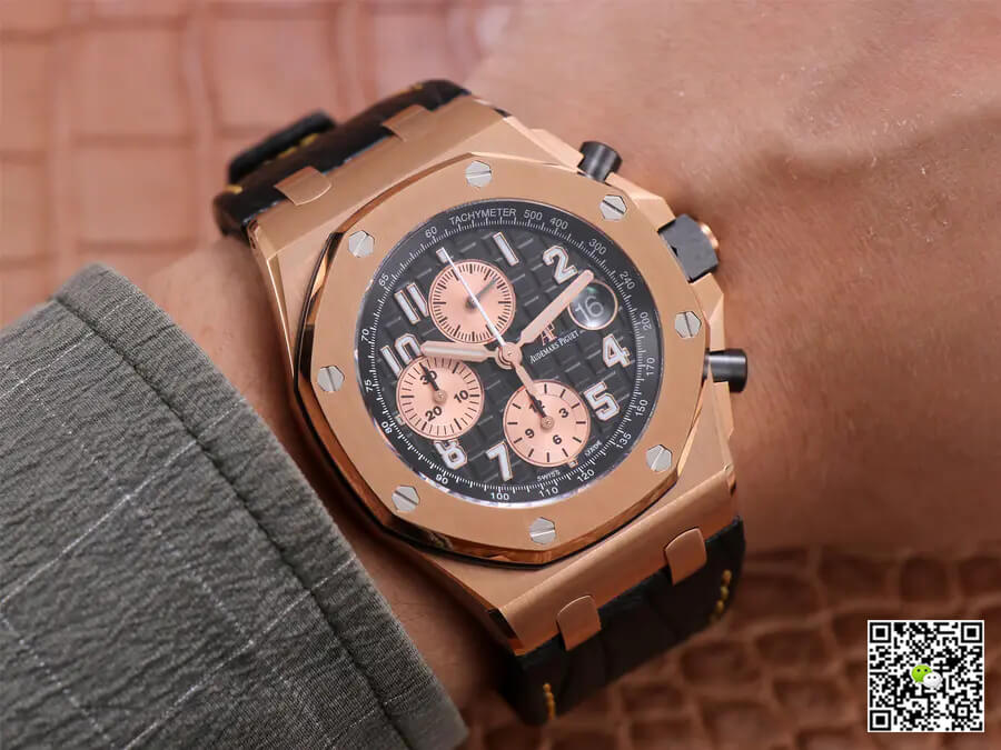 Audemars Piguet Royal Oak Offshore 26470OR JF Factory Rose Gold Black Dial