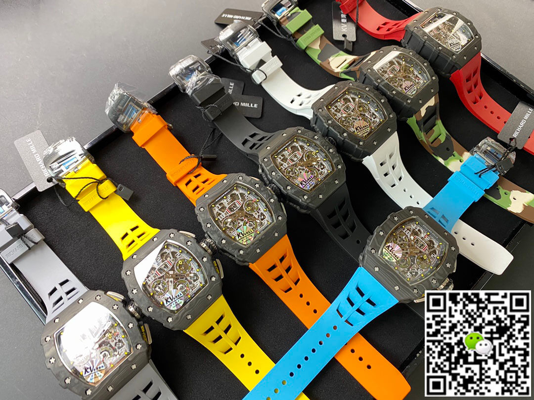 Richard Mille RM-011 KV Factory V2 Carbon Fiber Camo Rubber Strap