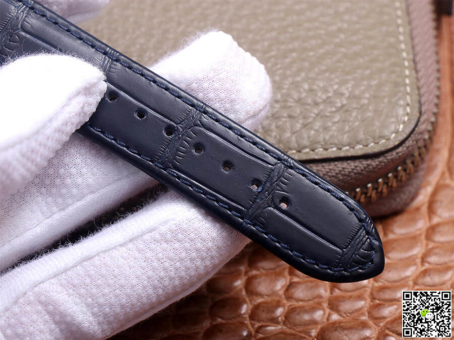 Glashutte Senator Moon Phase 1-36-04 V9 Factory Blue Leather Strap