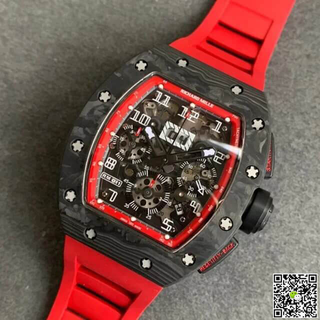 Richard Mille RM-011 KV Factory V2 Forged Carbon Case Rubber Strap