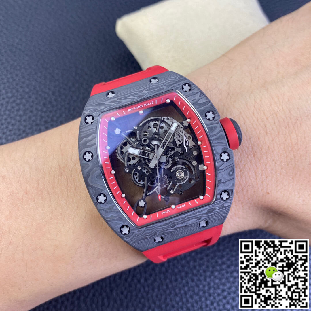 Richard Mille RM055 NTPT BBR Factory Carbon Fiber Red Strap