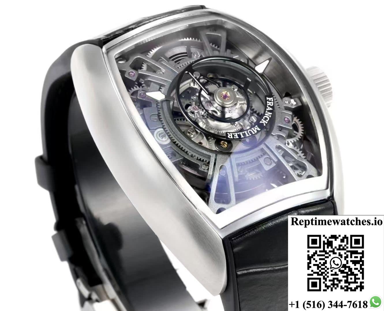 Franck Muller V45 NEW Factory Tourbillon Skeleton Dial