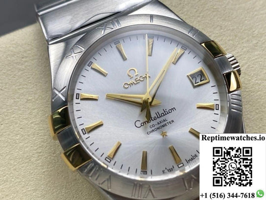 Omega Constellation 123.20.35.20.02.004 M+ Factory Stainless Steel Bezel