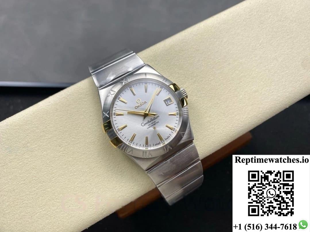 Omega Constellation 123.20.35.20.02.004 M+ Factory Stainless Steel Bezel