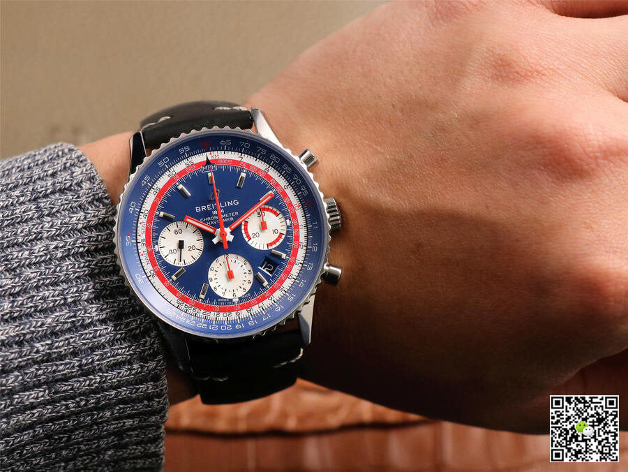 Breitling Navitimer 1 B01 Chronograph 43 Pan Am Edition AB01212B1C1A1 V9 Factory Blue Dial