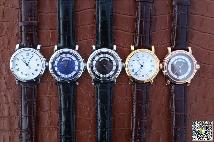 Breguet Marine 5817 Blue Dial Cowhide Strap