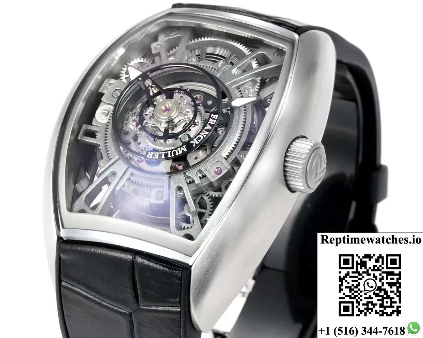 Franck Muller V45 NEW Factory Tourbillon Skeleton Dial