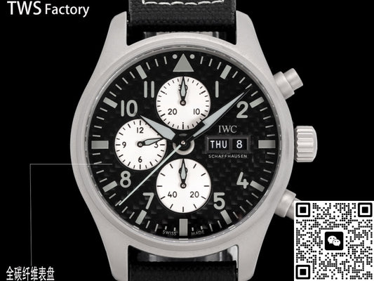 IWC Pilot IW377903 TWS Factory Week Display