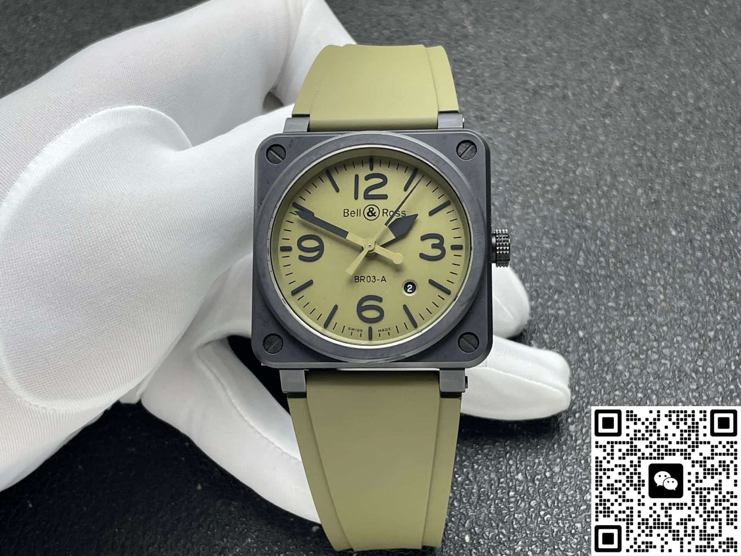 Bell & Ross Instruments BR03A-MIL-CE-SRB Date Display