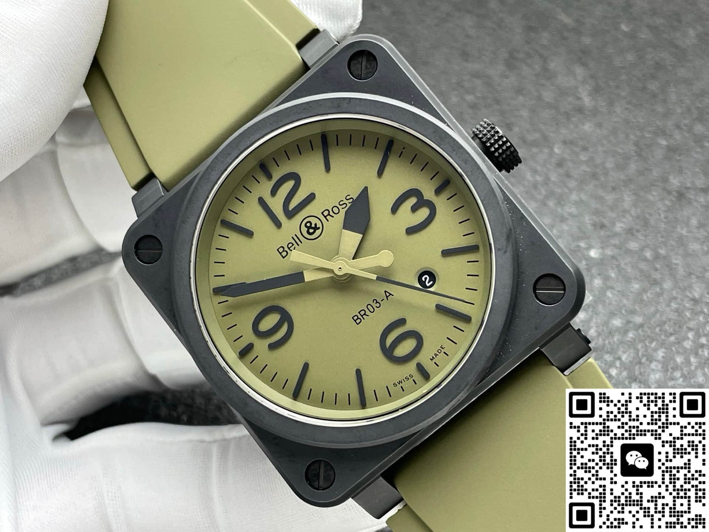 Bell & Ross Instruments BR03A-MIL-CE-SRB Date Display