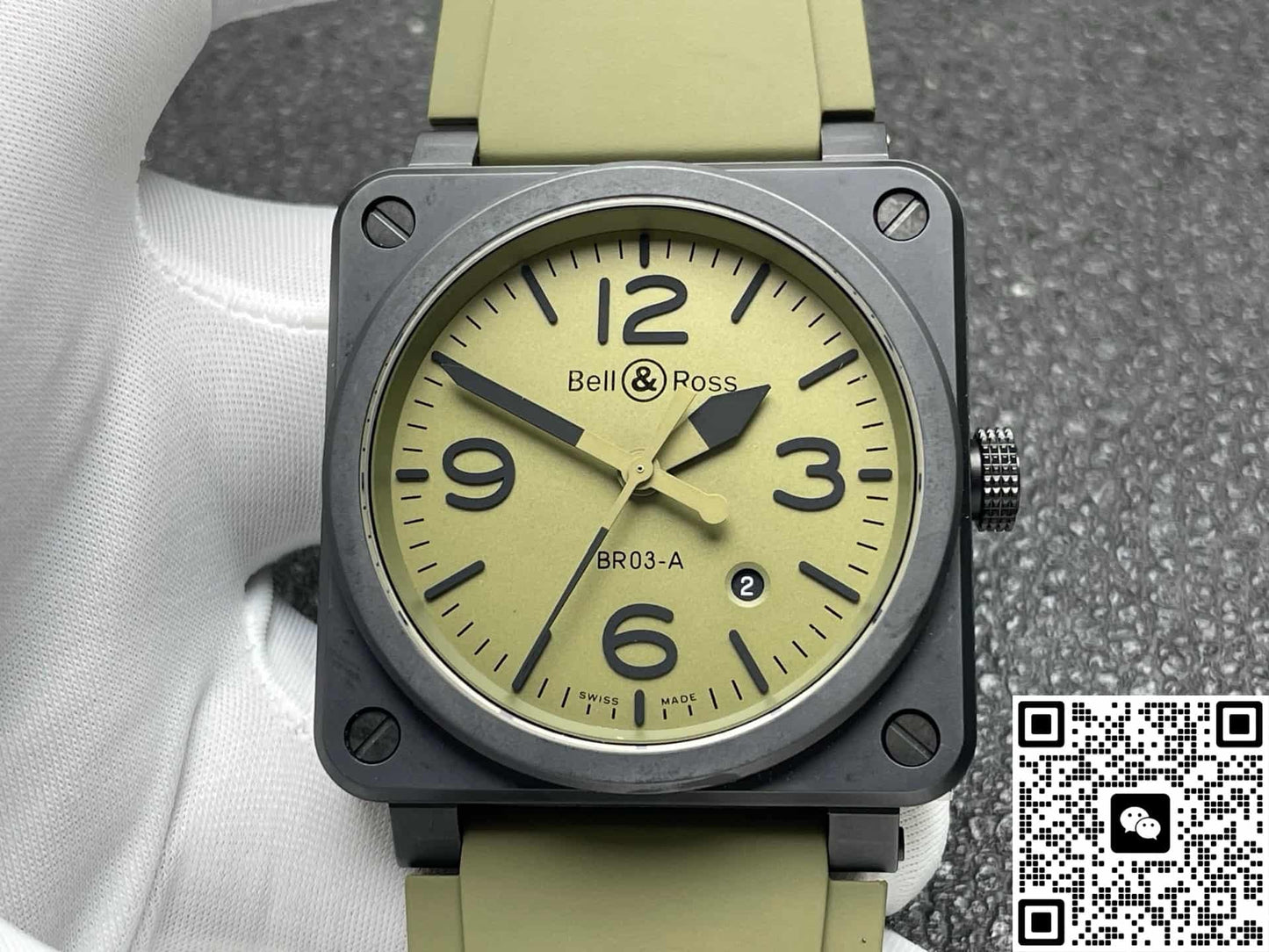 Bell & Ross Instruments BR03A-MIL-CE-SRB Date Display