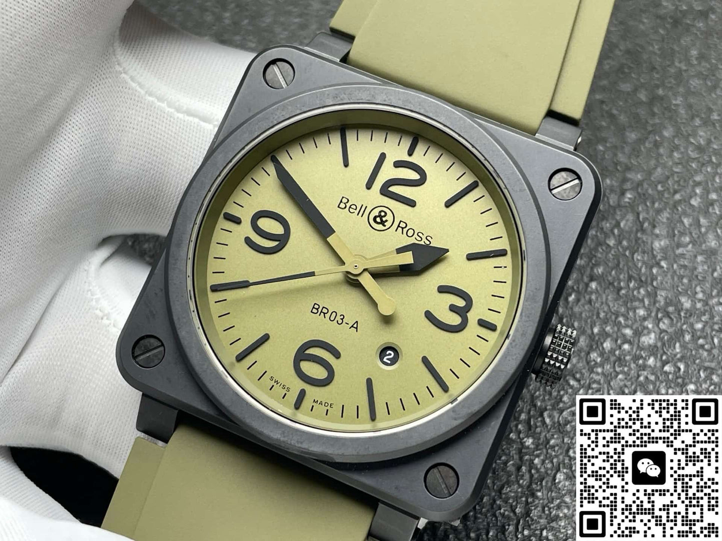 Bell & Ross Instruments BR03A-MIL-CE-SRB Date Display