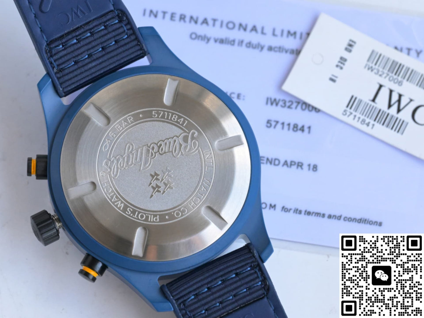 IWC Pilot IW389109 TW Factory Date Display