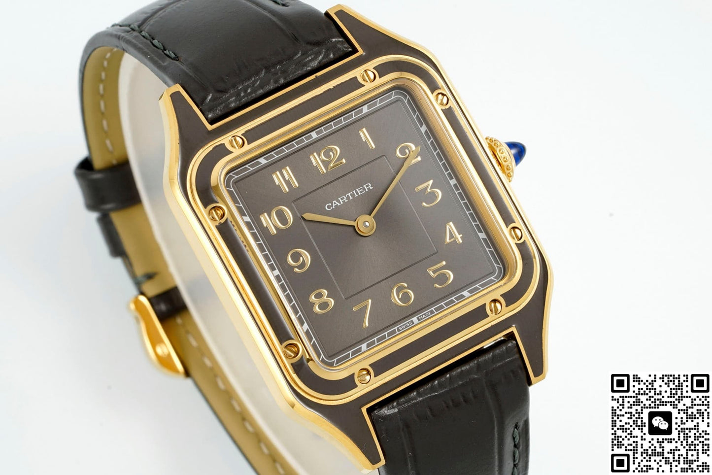 Cartier Santos WGSA0097 AF Factory Alligator Leather Strap
