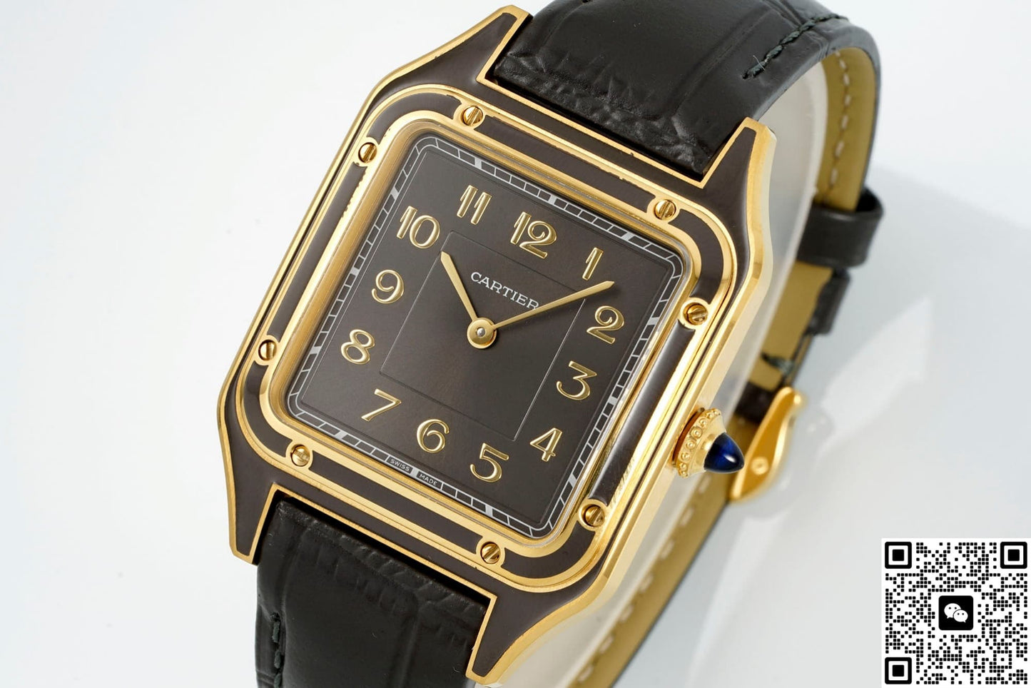 Cartier Santos WGSA0097 AF Factory Alligator Leather Strap