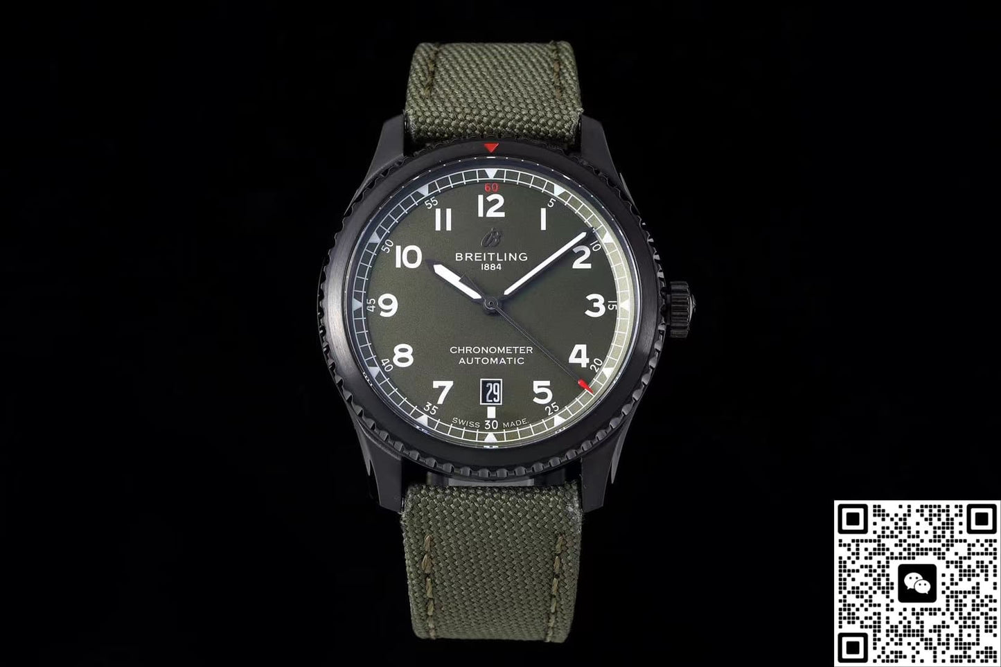 Breitling Classic AVI M173152A1L1X2 BLS Factory Military Strap