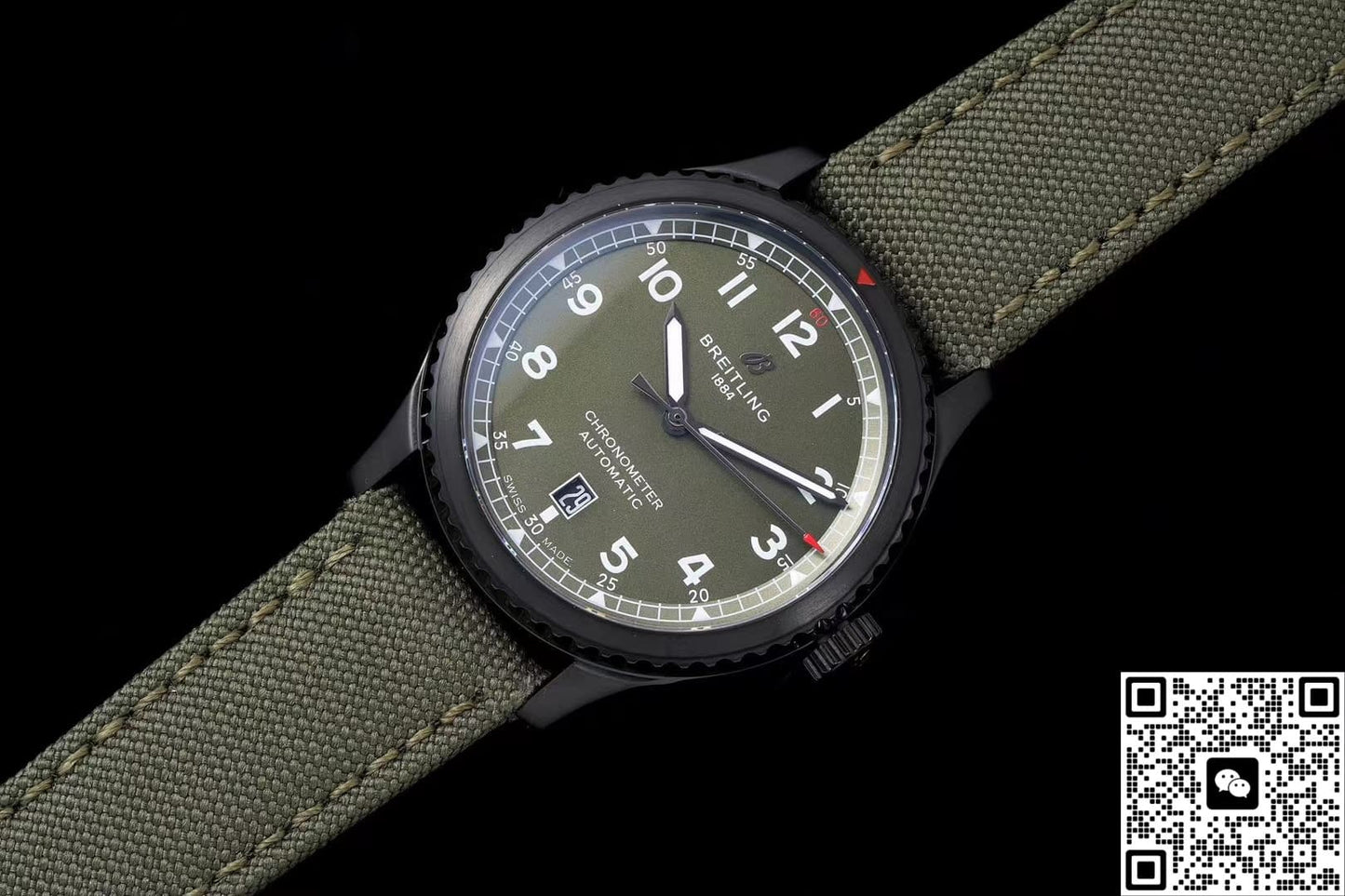 Breitling Classic AVI M173152A1L1X2 BLS Factory Military Strap