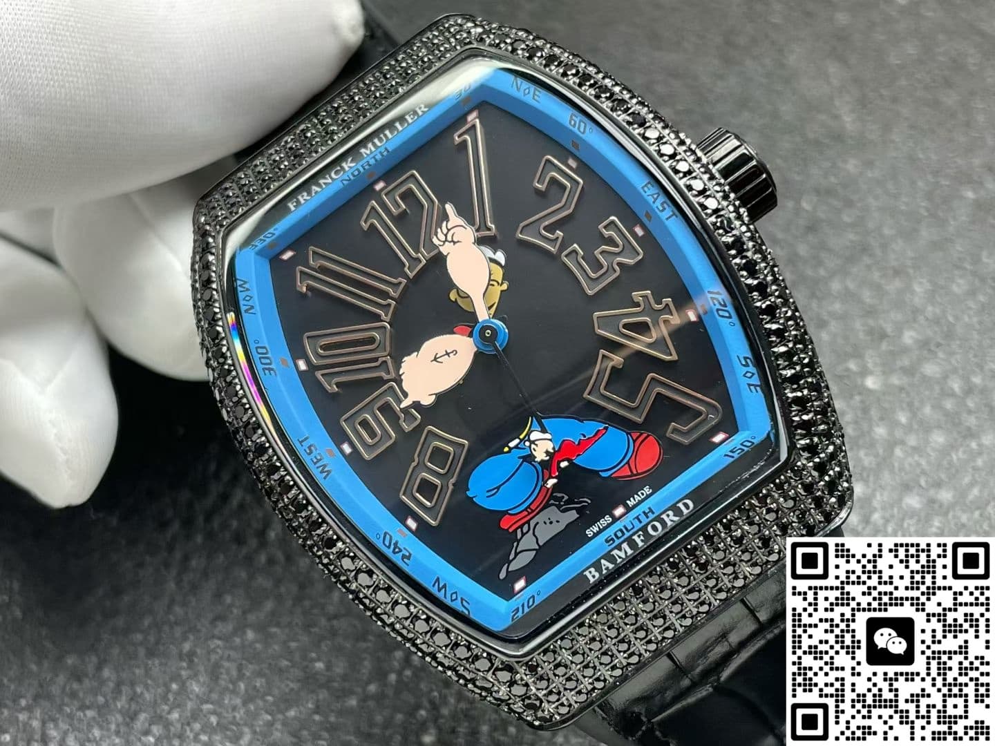 Franck Muller Vanguard Crazy Hours Jisbar V43 CH JSR ABF Factory Sapphire Crystal