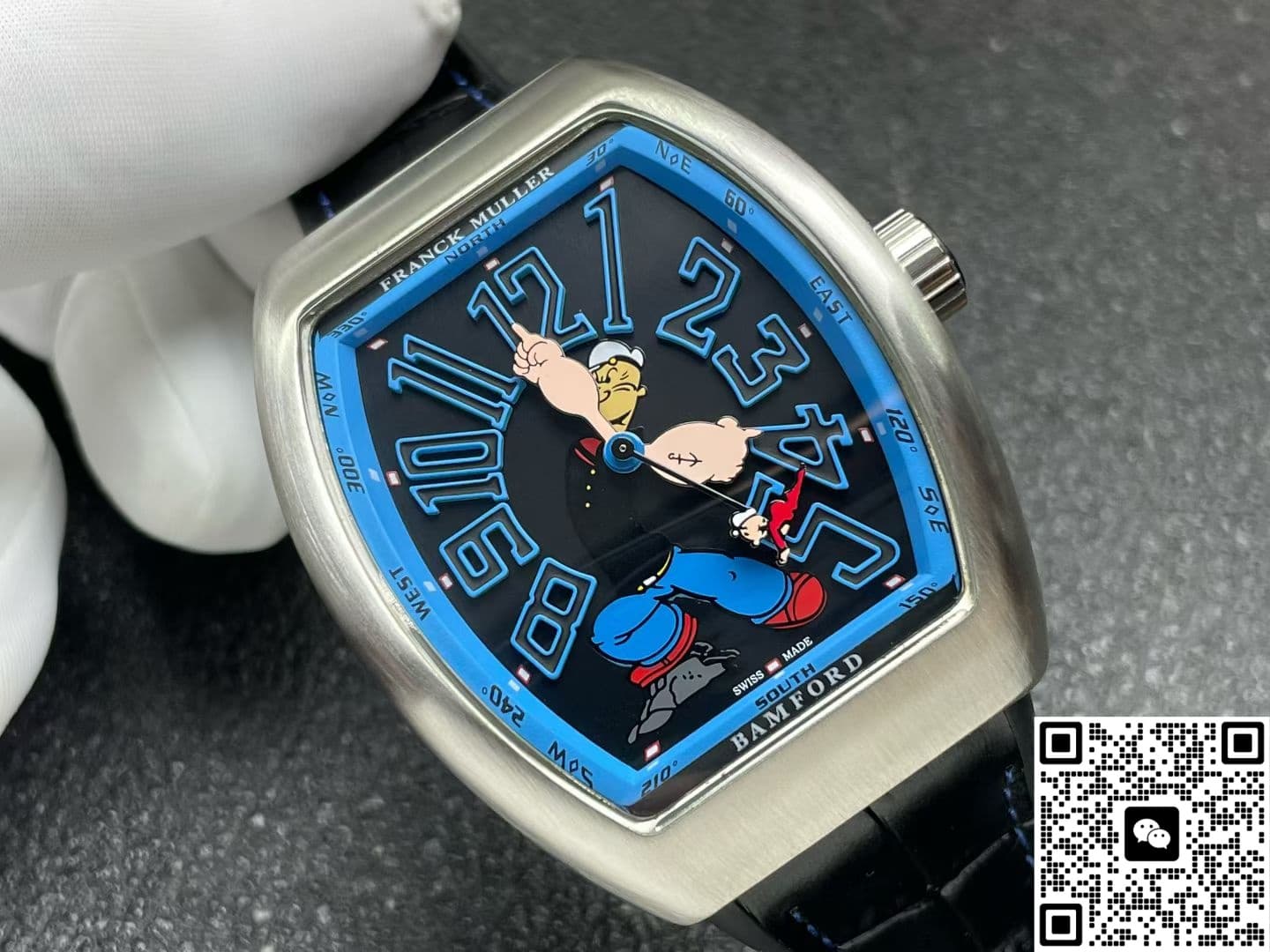 Franck Muller Vanguard x Popeye Limited Edition V45 SC DT ABF Factory Stainless Steel Case