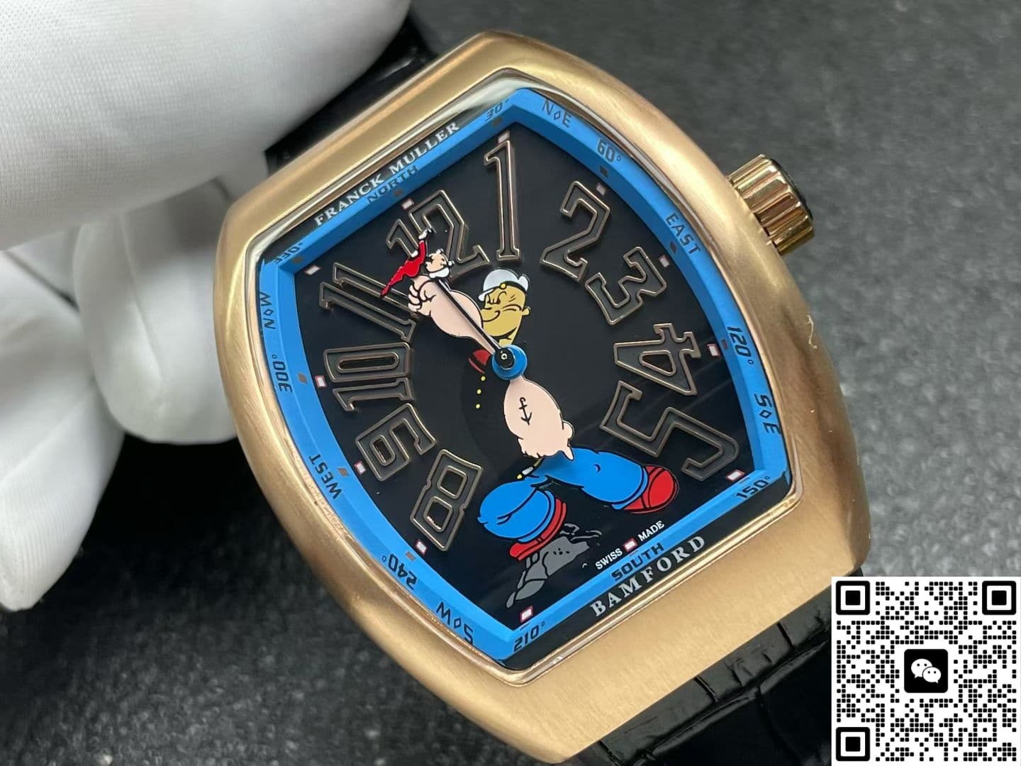 Franck Muller Vanguard x Popeye Limited Edition V45 SC DT ABF Factory Rose Gold Case