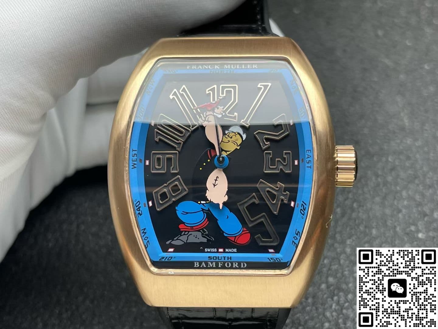 Franck Muller Vanguard x Popeye Limited Edition V45 SC DT ABF Factory Rose Gold Case