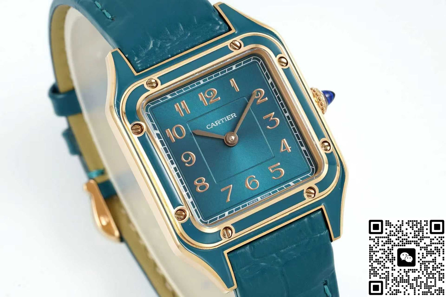 Cartier Santos WGSA0098 AF Factory Alligator Leather Strap