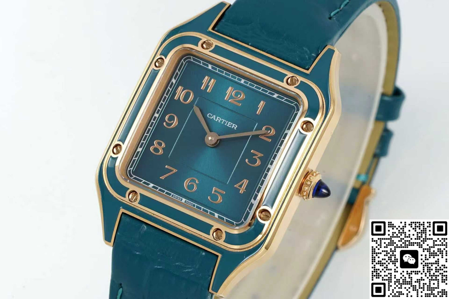 Cartier Santos WGSA0098 AF Factory Alligator Leather Strap
