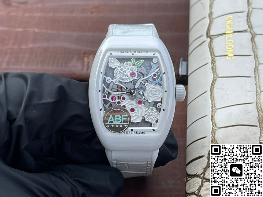 Franck Muller Vanguard V 32 S6 SQT ROSE ABF Factory Alligator Leather Strap