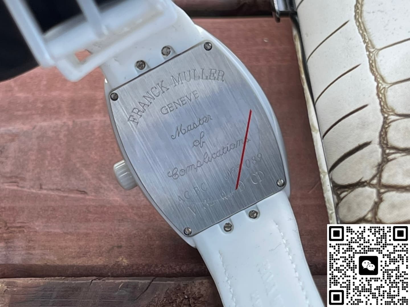 Franck Muller Vanguard V 32 S6 SQT ROSE ABF Factory Alligator Leather Strap