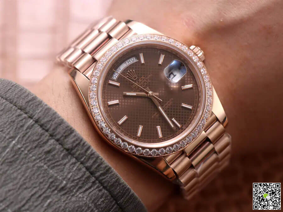 Rolex Day-Date M228345RBR-0005 EW Factory Chocolate Color Dial