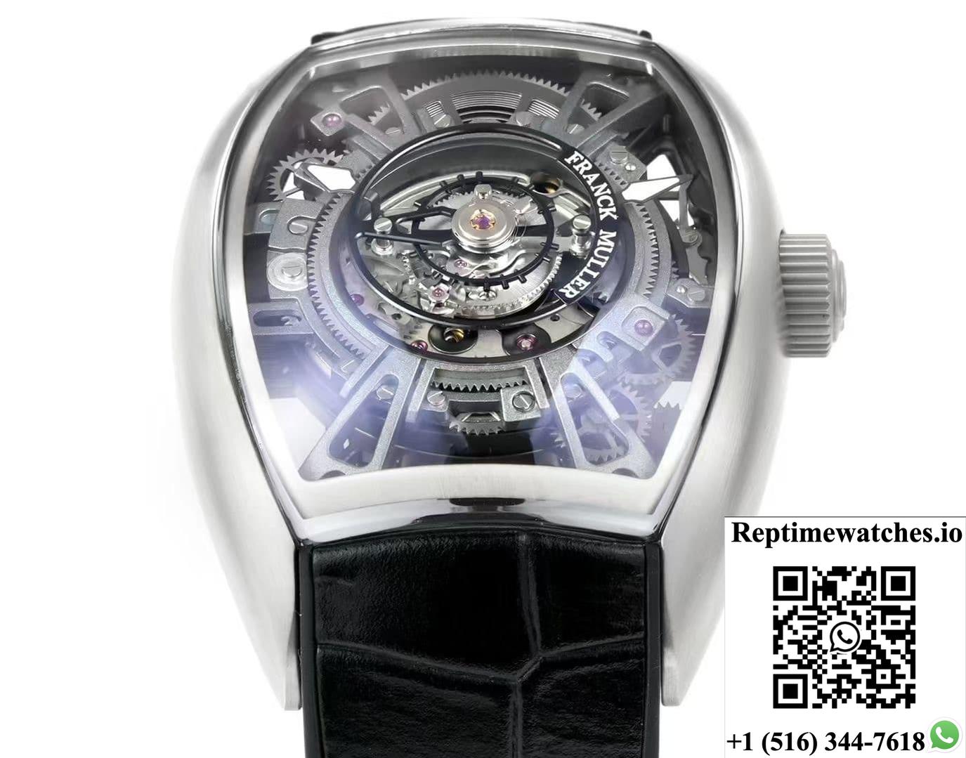 Franck Muller V45 NEW Factory Tourbillon Skeleton Dial