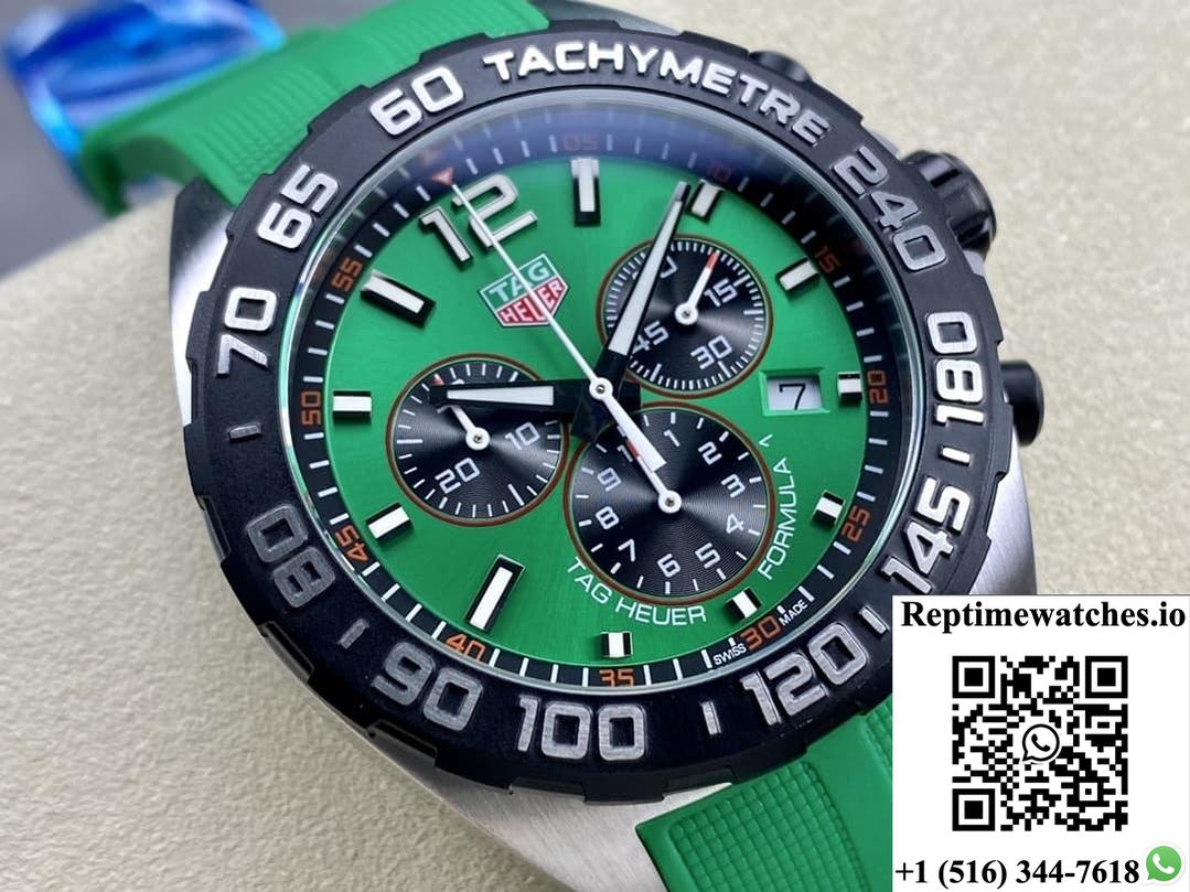 Tag Heuer F1 Caz101Ap.Ft8056 Green Strap-Rep Time Watches