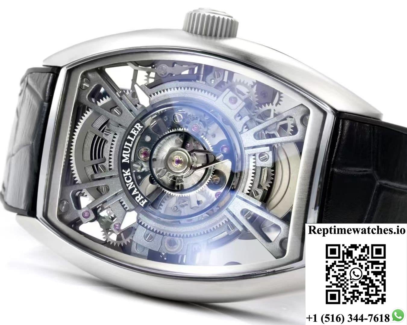 Franck Muller V45 NEW Factory Tourbillon Skeleton Dial