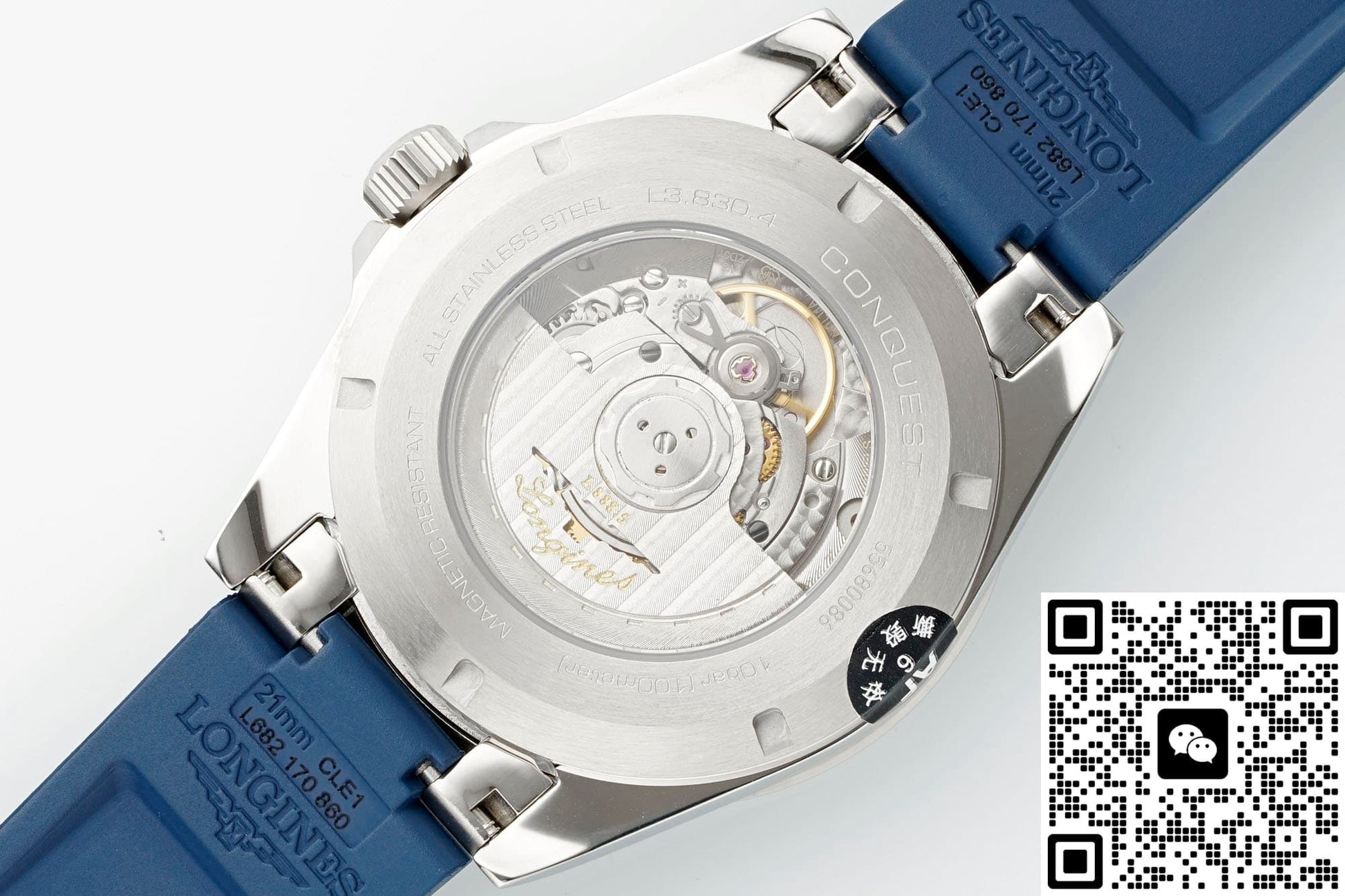 Longines Concas L3.830.4.92.9 AF Factory Rubber Strap