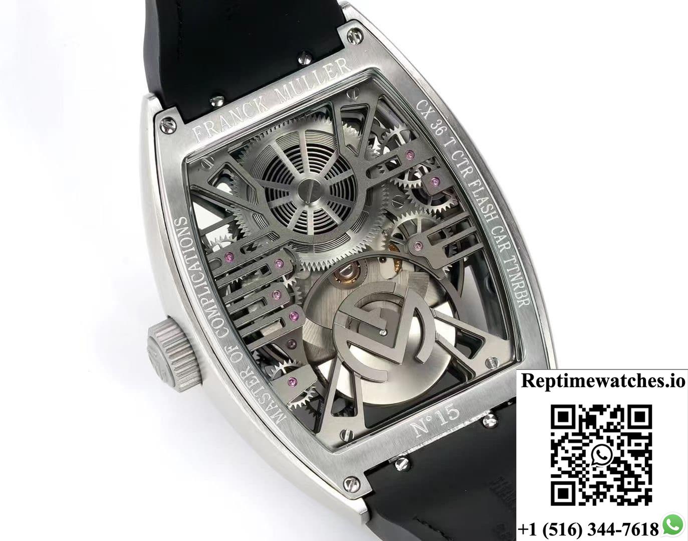 Franck Muller V45 NEW Factory Tourbillon Skeleton Dial