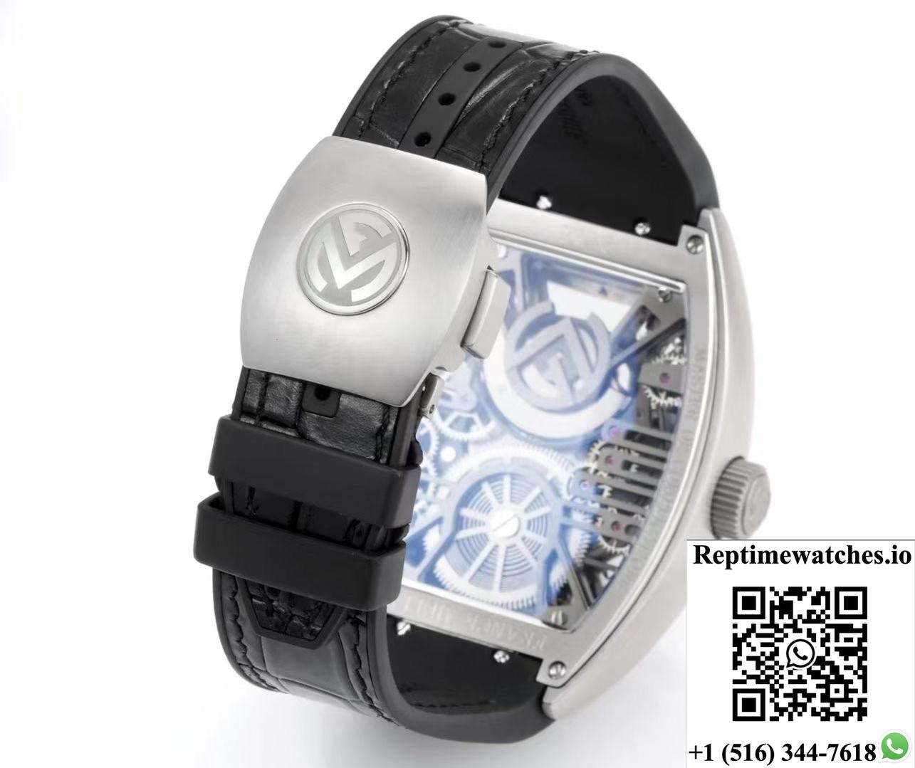 Franck Muller V45 NEW Factory Tourbillon Skeleton Dial