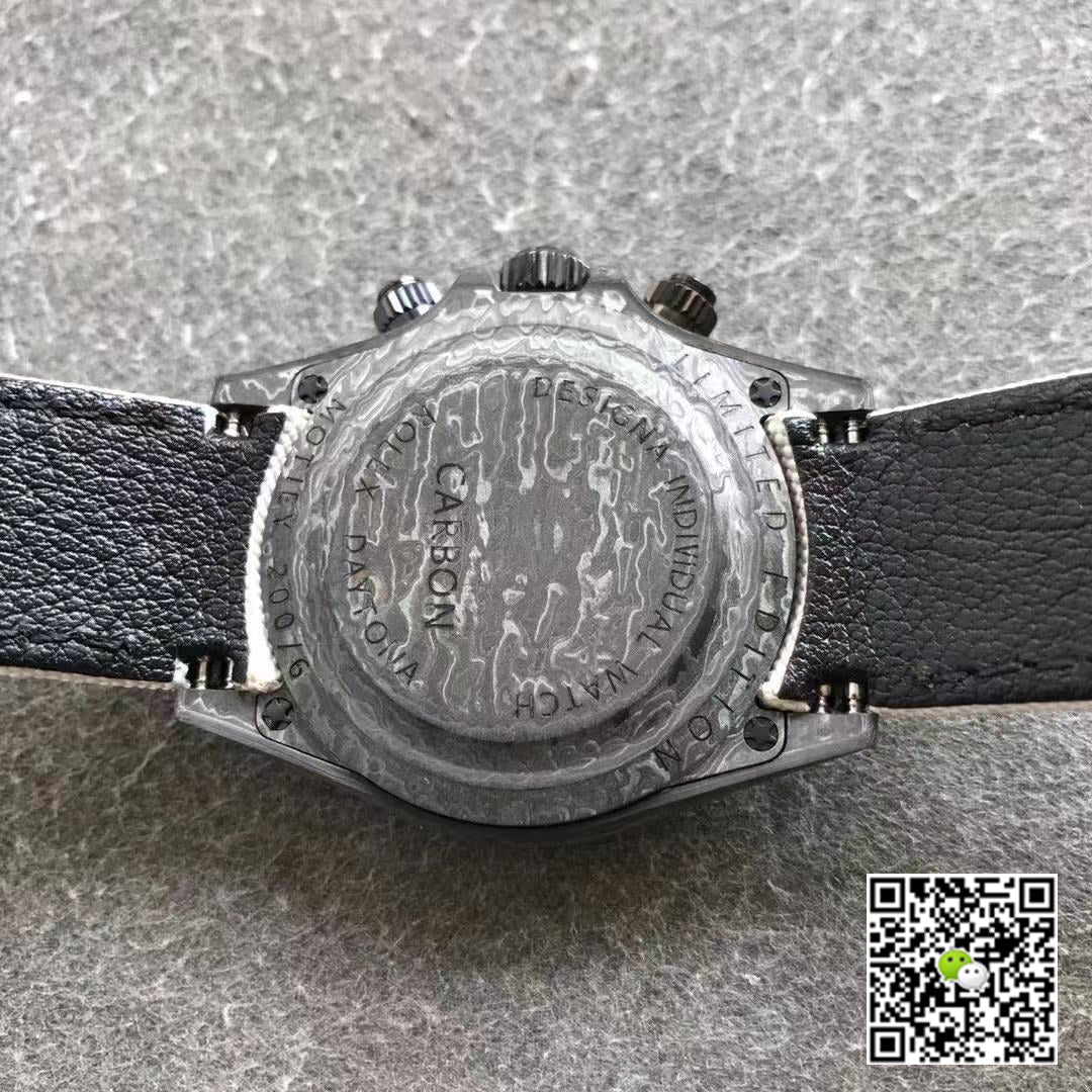 Rolex Daytona Cosmograph Carbon Fiber Diw Customized Version Noob Factory White Dial