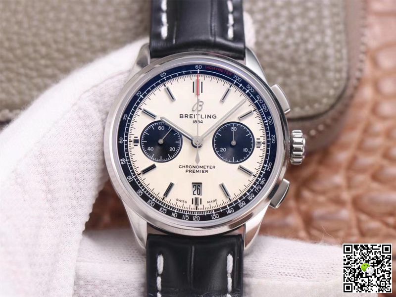 Breitling PREMIER B01 Chronograph AB0118221G1P1 GF Factory Silver Dial