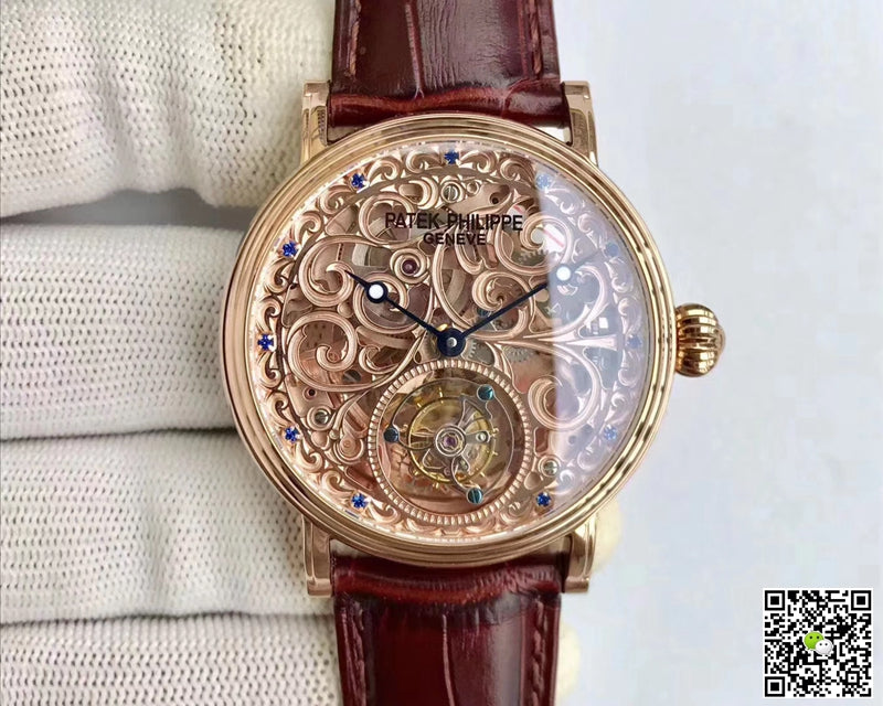 Patek Philippe Tourbillon Rose Gold Skeleton Dial