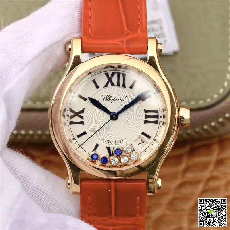 Chopard Happy Sport 274808 Rose Gold Diamonds YF Factory White Dial