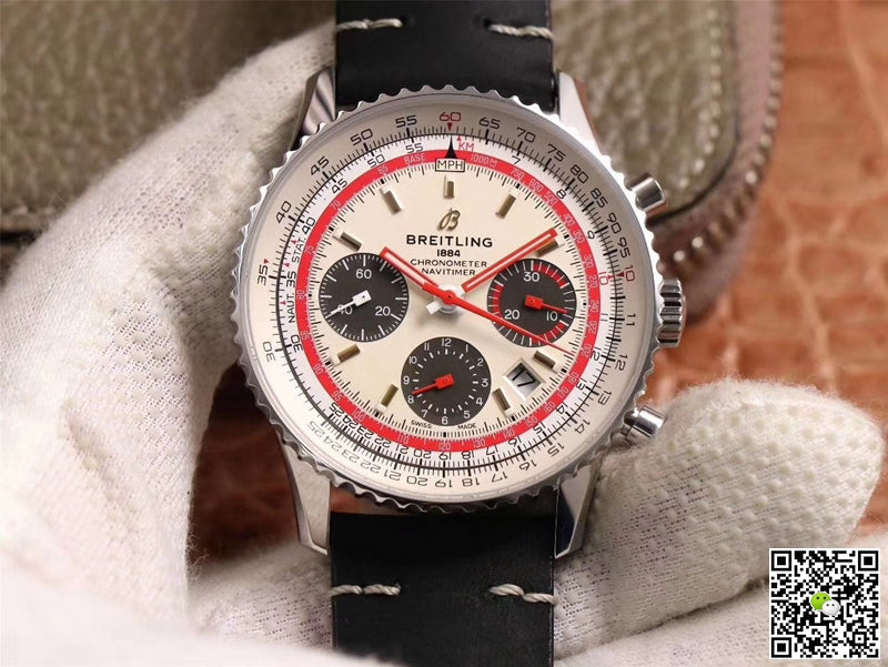 Breitling Navitimer 1 B01 Chronograph 43 TWA Edition AB01219A1G1X1 V9 Factory Silver Dial