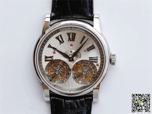 Roger Dubuis Hommage RDDBHO0562 Double Flying tourbillon JB Factory White Gold Case