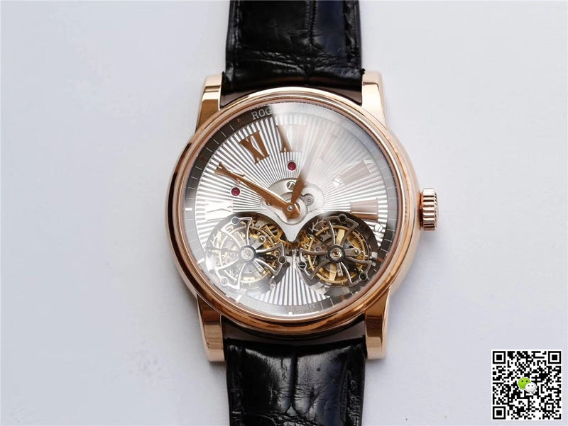 Roger Dubuis Hommage RDDBHO0562 Double Flying tourbillon JB Factory Silver Dial