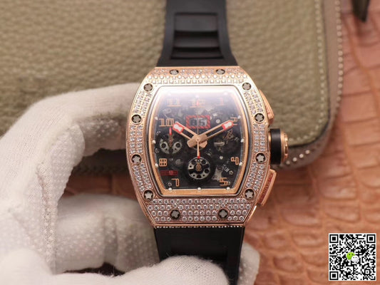 Richard Mille RM011 RG/5423 Felipe Massa KV Factory Rose Gold Diamond Bezel