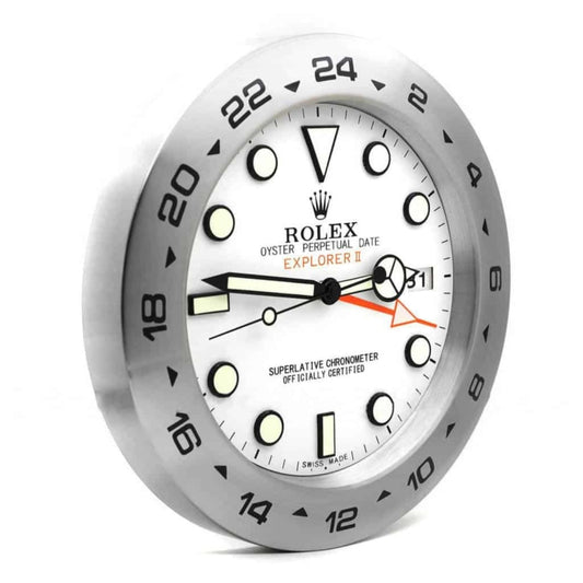 ROLEX EXPLORER 2 – POLAR DIAL – RL−37 DELUXE METAL WALL CLOCK, 35 CM