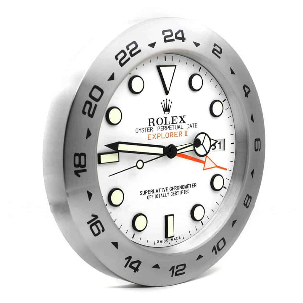 ROLEX EXPLORER 2 – POLAR DIAL – RL−37 DELUXE METAL WALL CLOCK, 35 CM