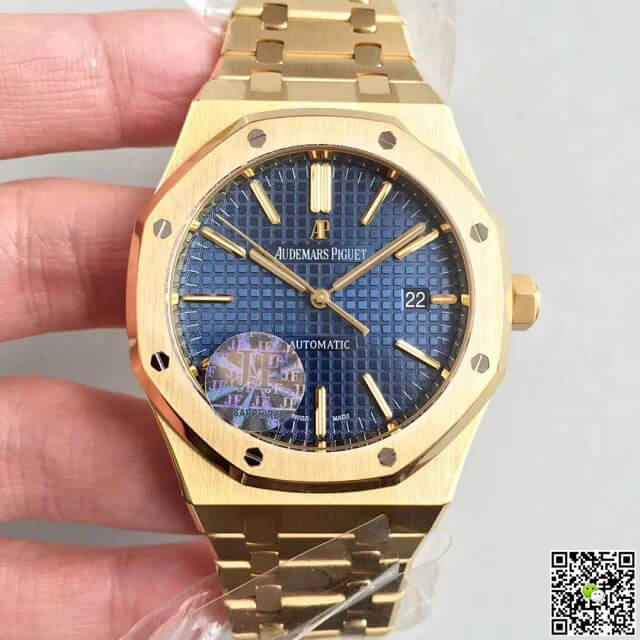 Audemars Piguet Royal Oak 15400OR JF Factory Yellow Gold Blue Dial