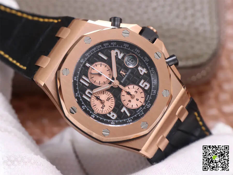 Audemars Piguet Royal Oak Offshore 26470OR JF Factory Rose Gold Black Dial