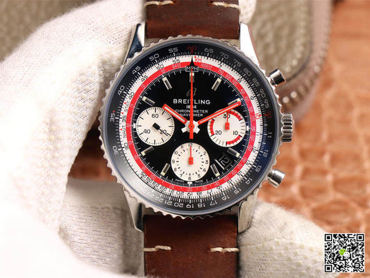 Breitling Navitimer 1 B01 Chronograph 43 Swissair Edition AB01211B1B1X1 V9 Factory Black Dial