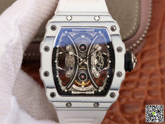 Richard Mille RM53-01 KV Factory White TPT Carbon Fiber Skeleton Dial